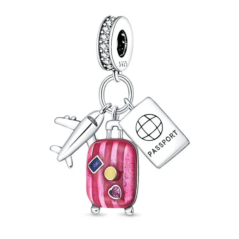 Lavender Dreams Sterling Silver Travel Charm - Velora Luxury Fashion