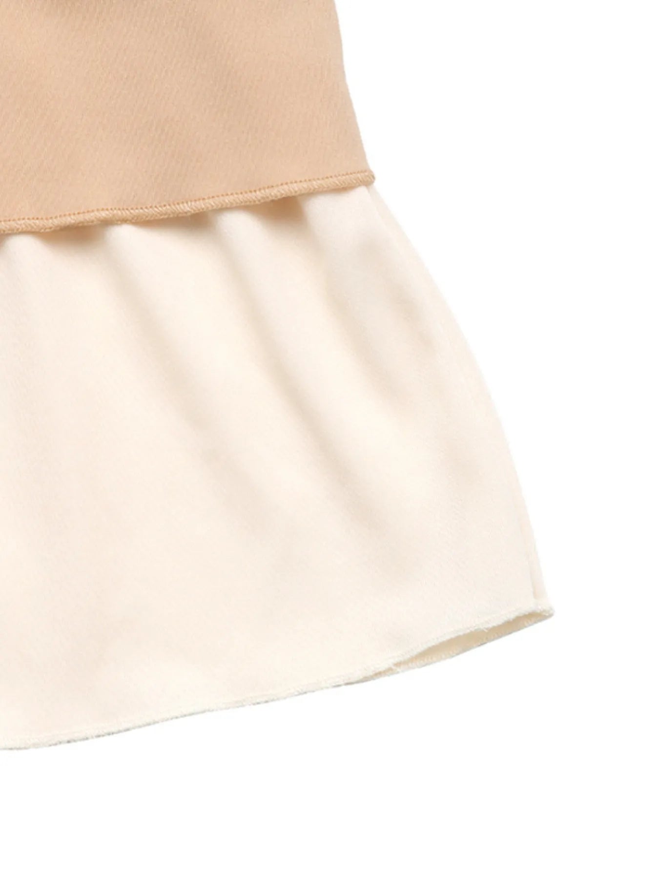 Layered Midi Skirt with Contrast Hem Detail - Velora Luxury Fashion