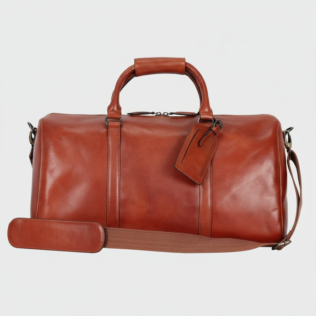 Leather Duffle Bag - Velora Luxury Fashion