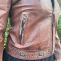 Leather Western Jacket with Fringe - Velora Luxury Fashion