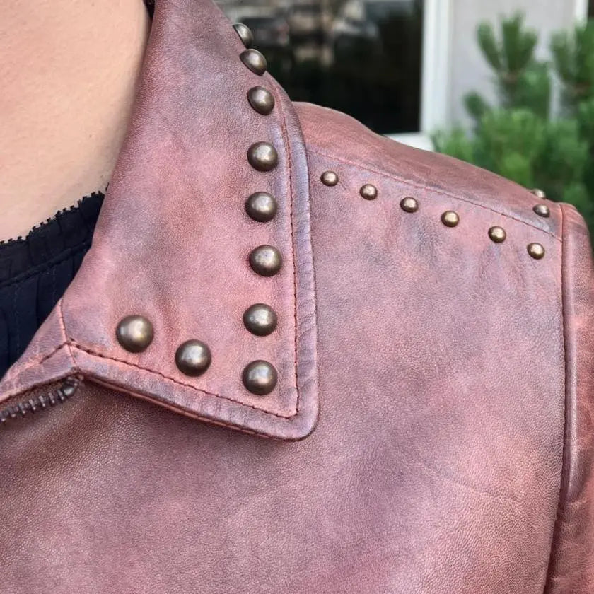 Leather Western Jacket with Fringe - Velora Luxury Fashion