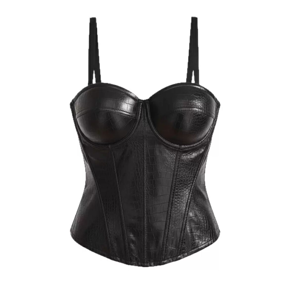 Leather adjustable Corset Top - Velora Luxury Fashion