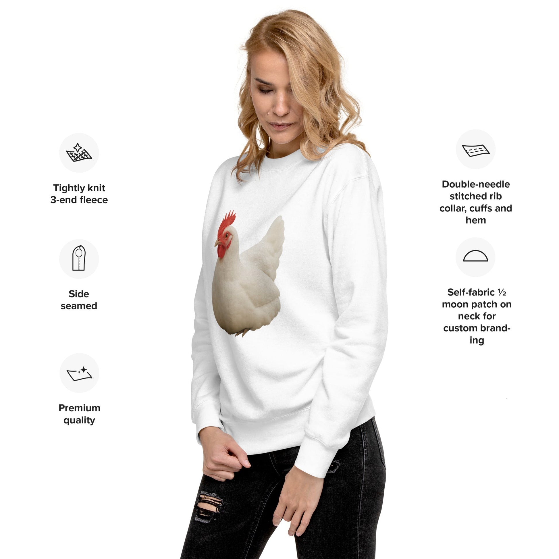 Leghorn Unisex Premium Sweatshirt - Velora Luxury Fashion