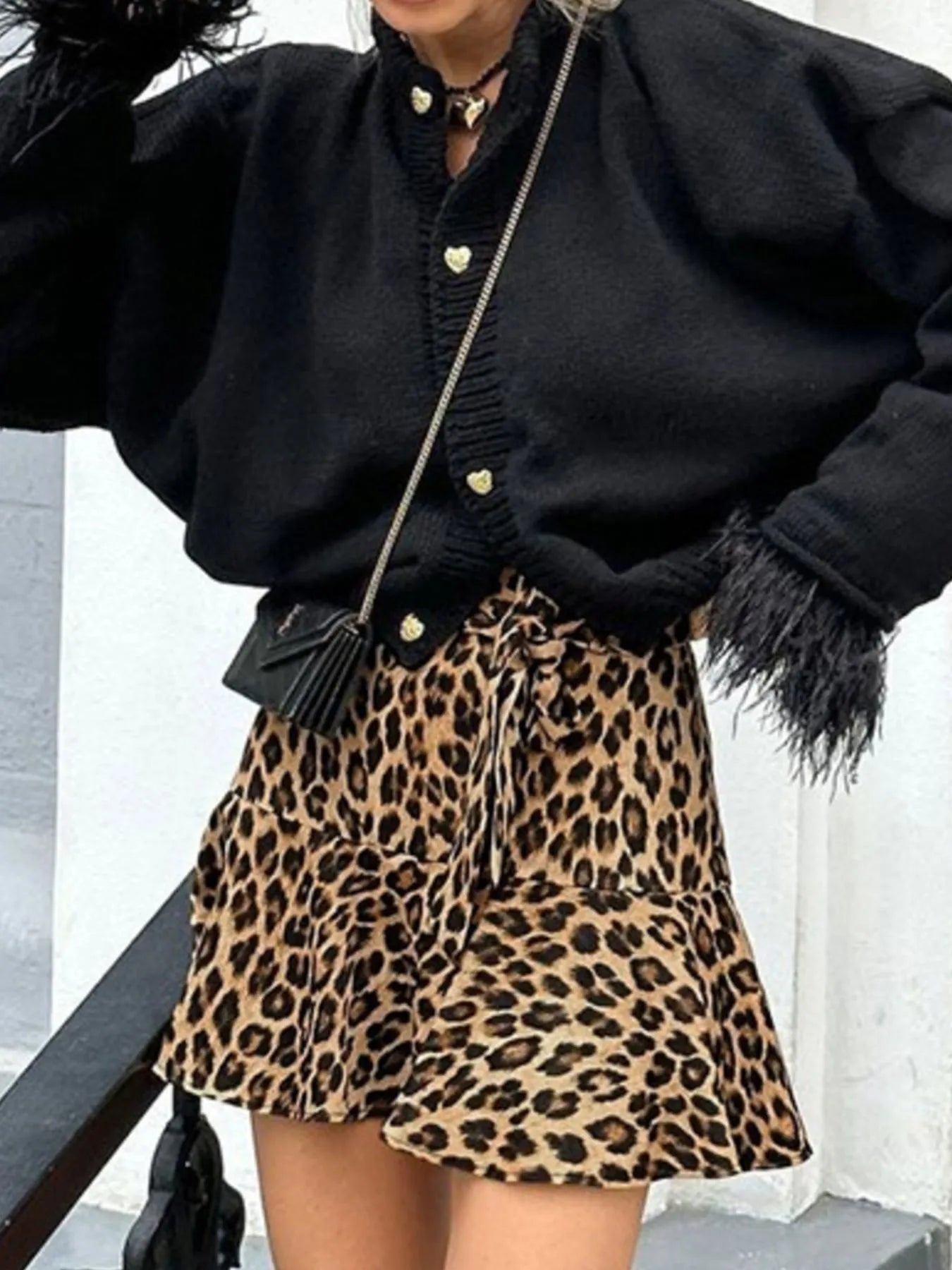 Leopard Print Mini Skirt - Velora Luxury Fashion