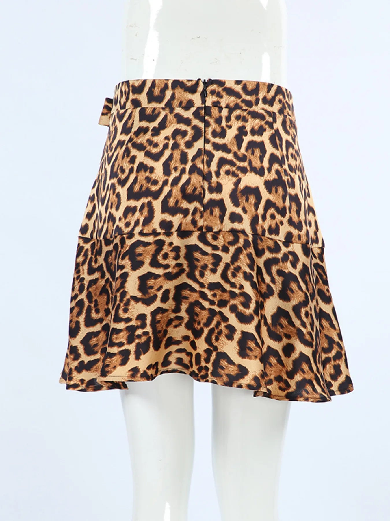 Leopard Print Mini Skirt - Velora Luxury Fashion