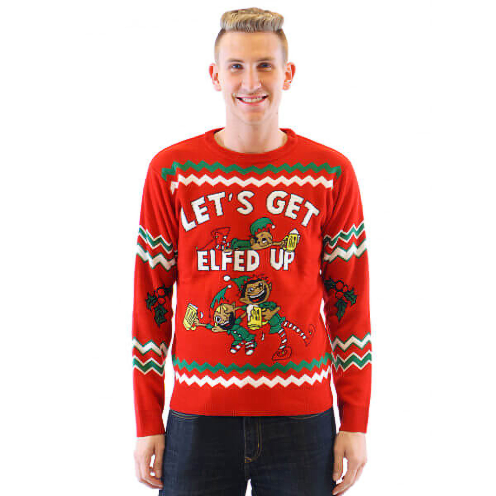 Let Get Elfed Up Drunken Elves  Sweater - Velora Luxury Fashion