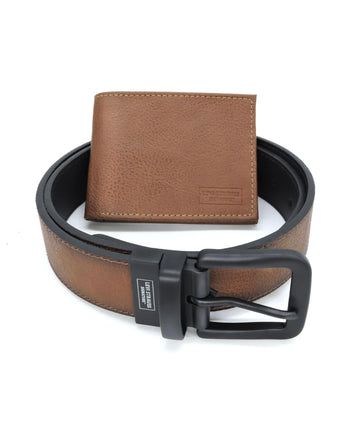 Levi Strauss Men's Reversible Leather Belt & Wallet Combo - Velora Luxury Fashion