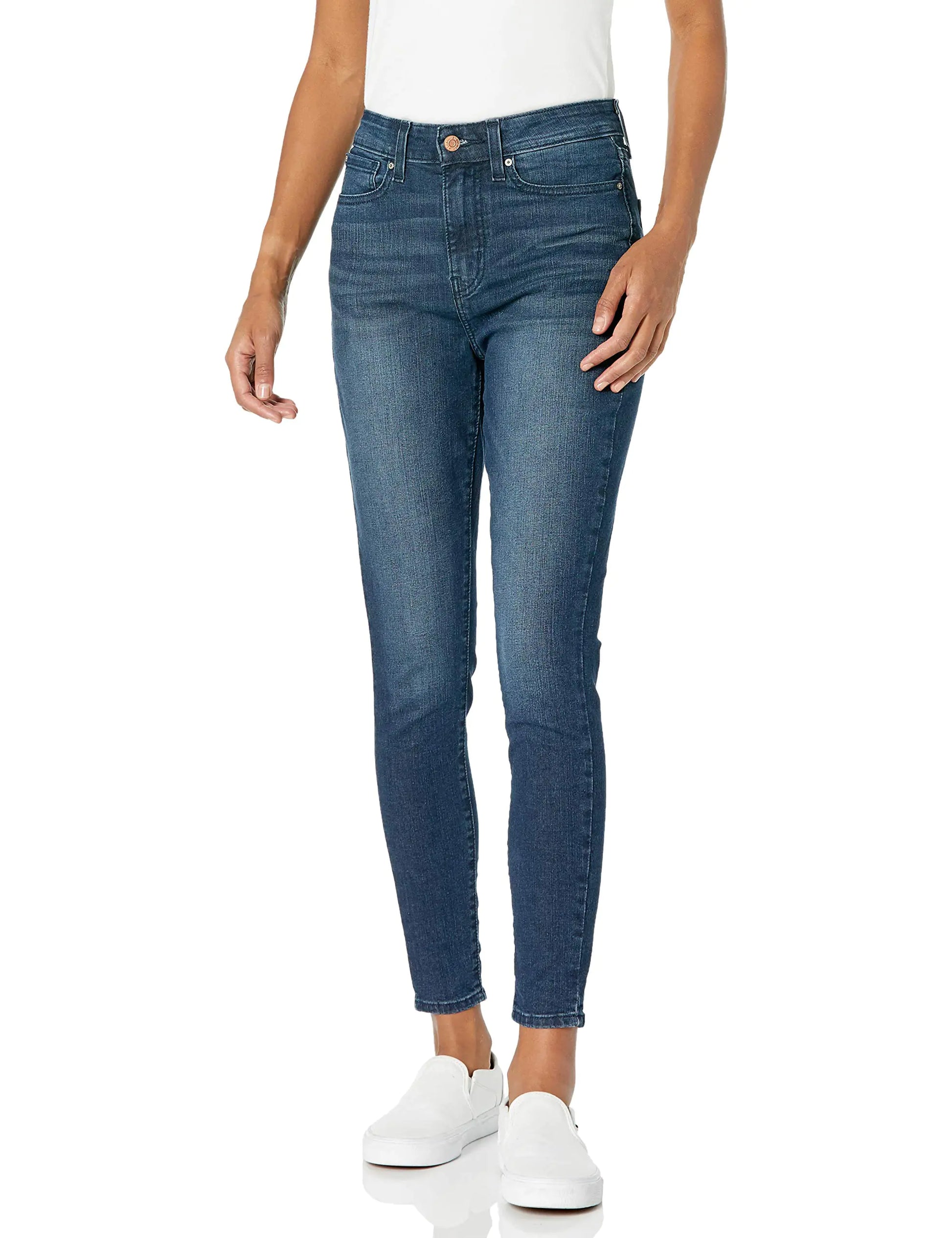 Levi Strauss Signature Gold Womens Size High Rise Super Skinny Jeans (Standard and Plus) Blue Laguna-Waterless 24 Regular - Velora Luxury Fashion