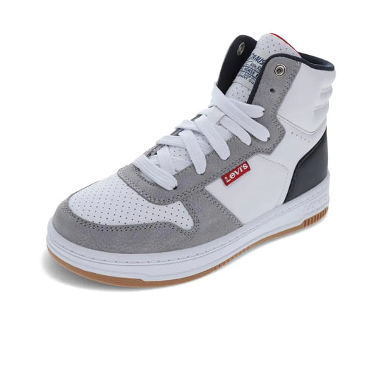 Levi's Kids Classic Hi-Top Sneaker White/Navy/Red - Velora Luxury Fashion