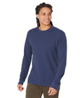 Levis Men's X-Small Waffle-Knit Thermal in Dress Blues - Velora Luxury Fashion