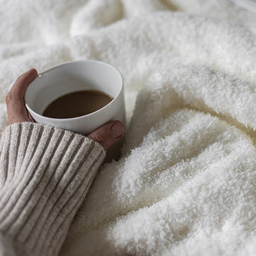 White Solid Double Layered Throw