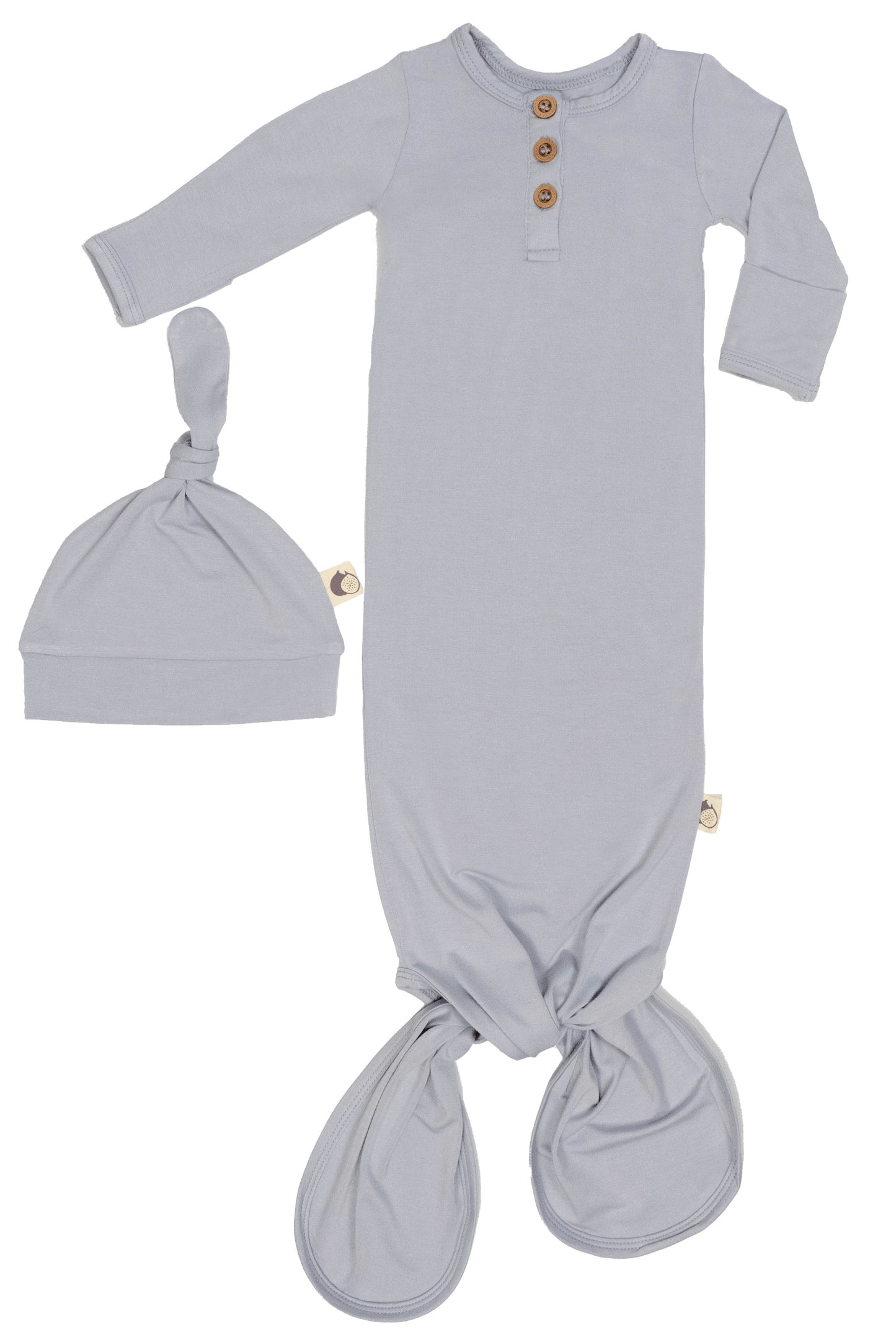 Lilac Grey Baby Gown set - Velora Luxury Fashion