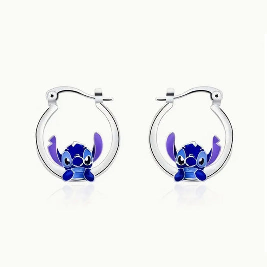 Lilo & Stitch | Silver Stitch Earrings - Velora