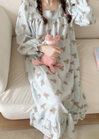 Long Sleeved Pullover Plaid Pajamas For Women EX-STOCK Canada