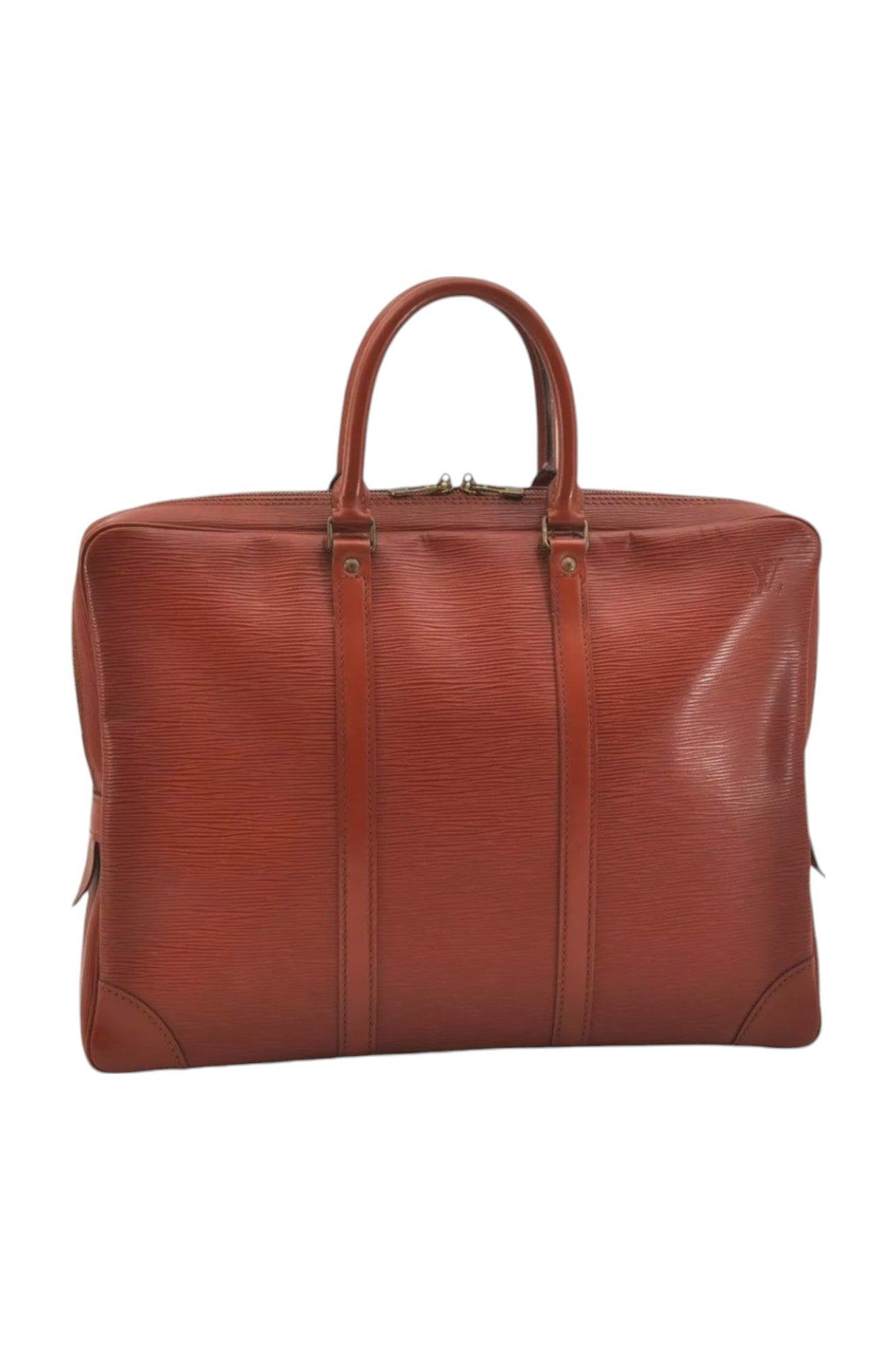Louis Vuitton Epi Porte Documents Voyage Briefcase M54473 Brown 6978K - Velora Luxury Fashion