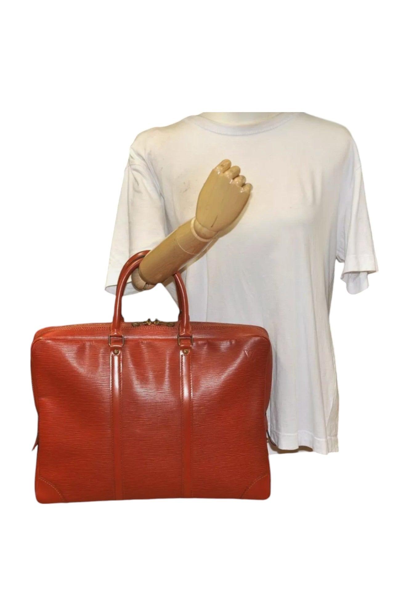 Louis Vuitton Epi Porte Documents Voyage Briefcase M54473 Brown 6978K - Velora Luxury Fashion