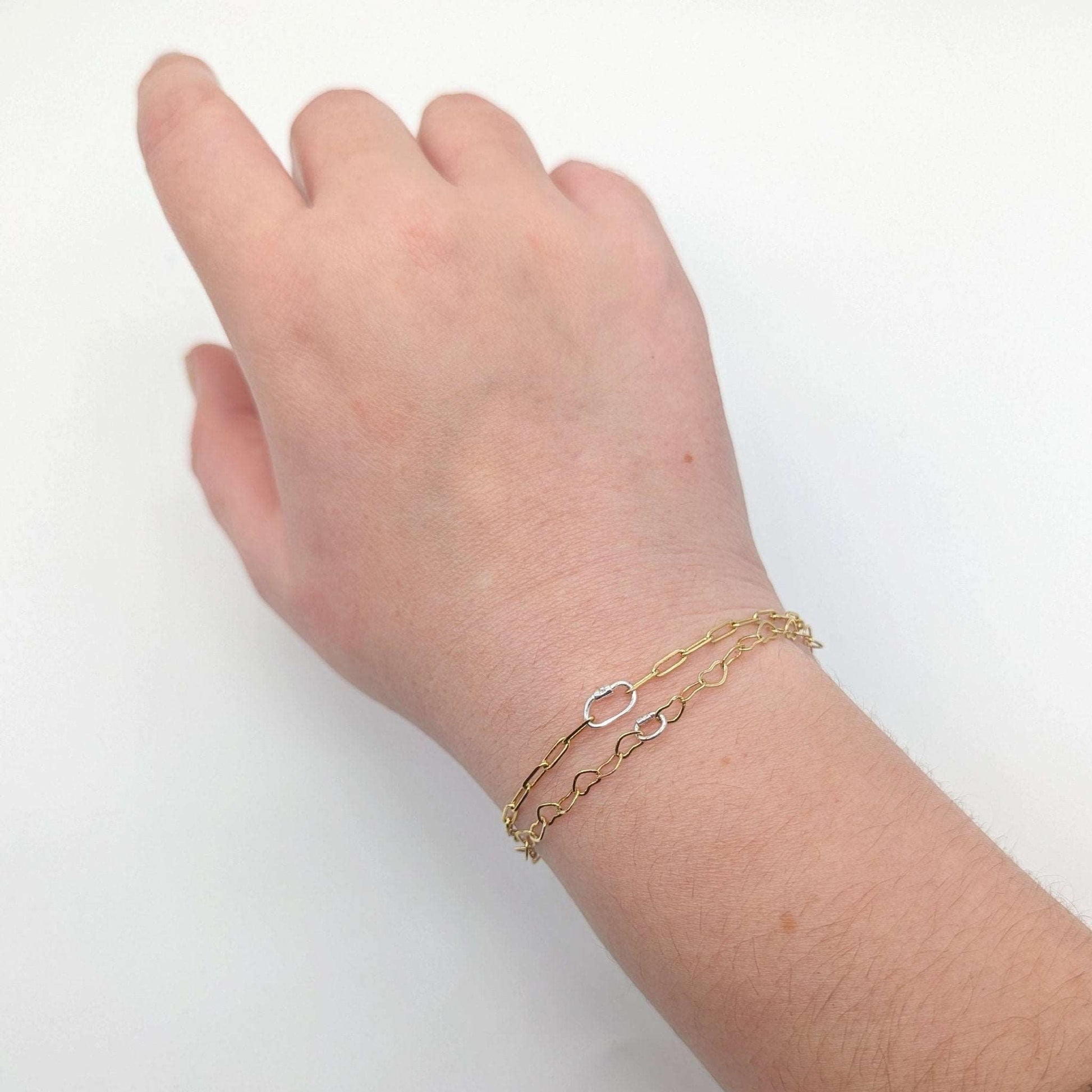 Love links permanent bracelet add on chain and lock - Velora Luxury Fashion