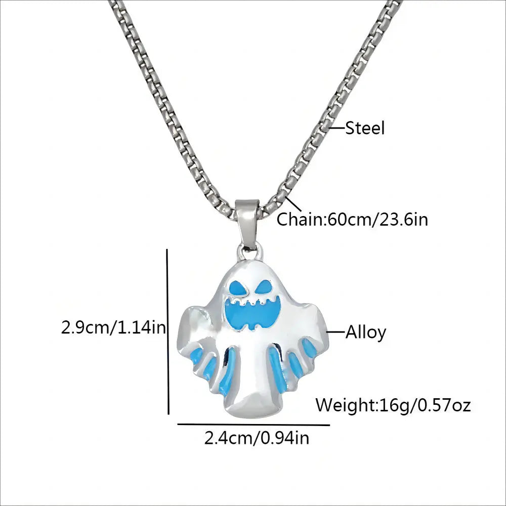 Luminous Ghost Pendant Halloween Necklace - Velora