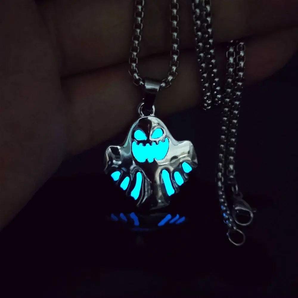 Luminous Ghost Pendant Halloween Necklace - Velora