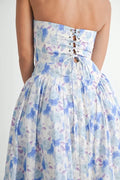 MABLE Sweetheart Neckline Floral Printed Midi Dress - Velora Luxury Fashion