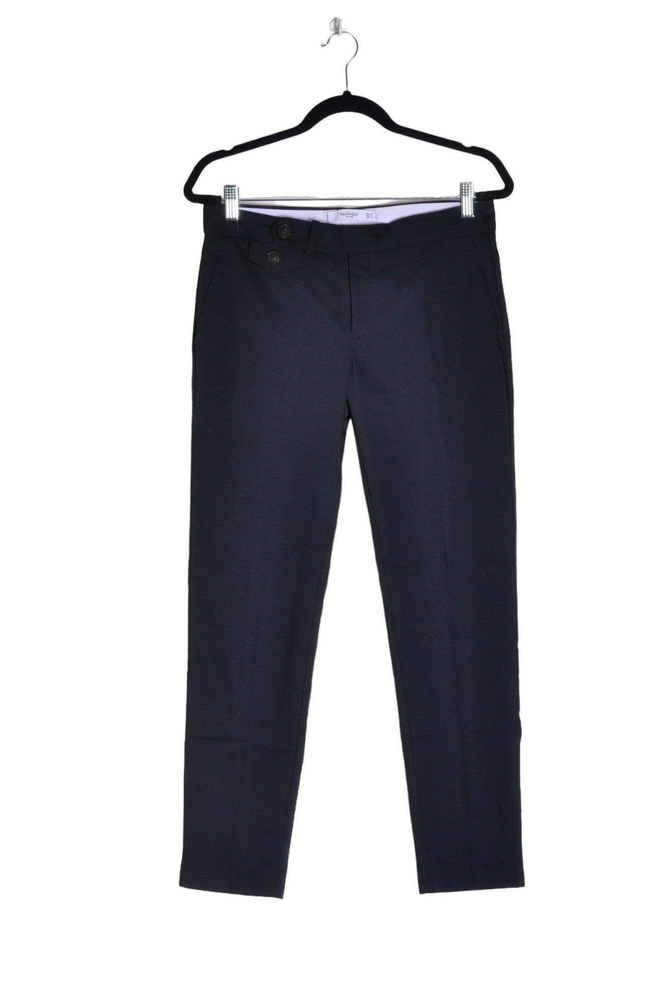 MANGO Women Work Pants Regular fit in Blue - 4 - Velora Luxury Fashion