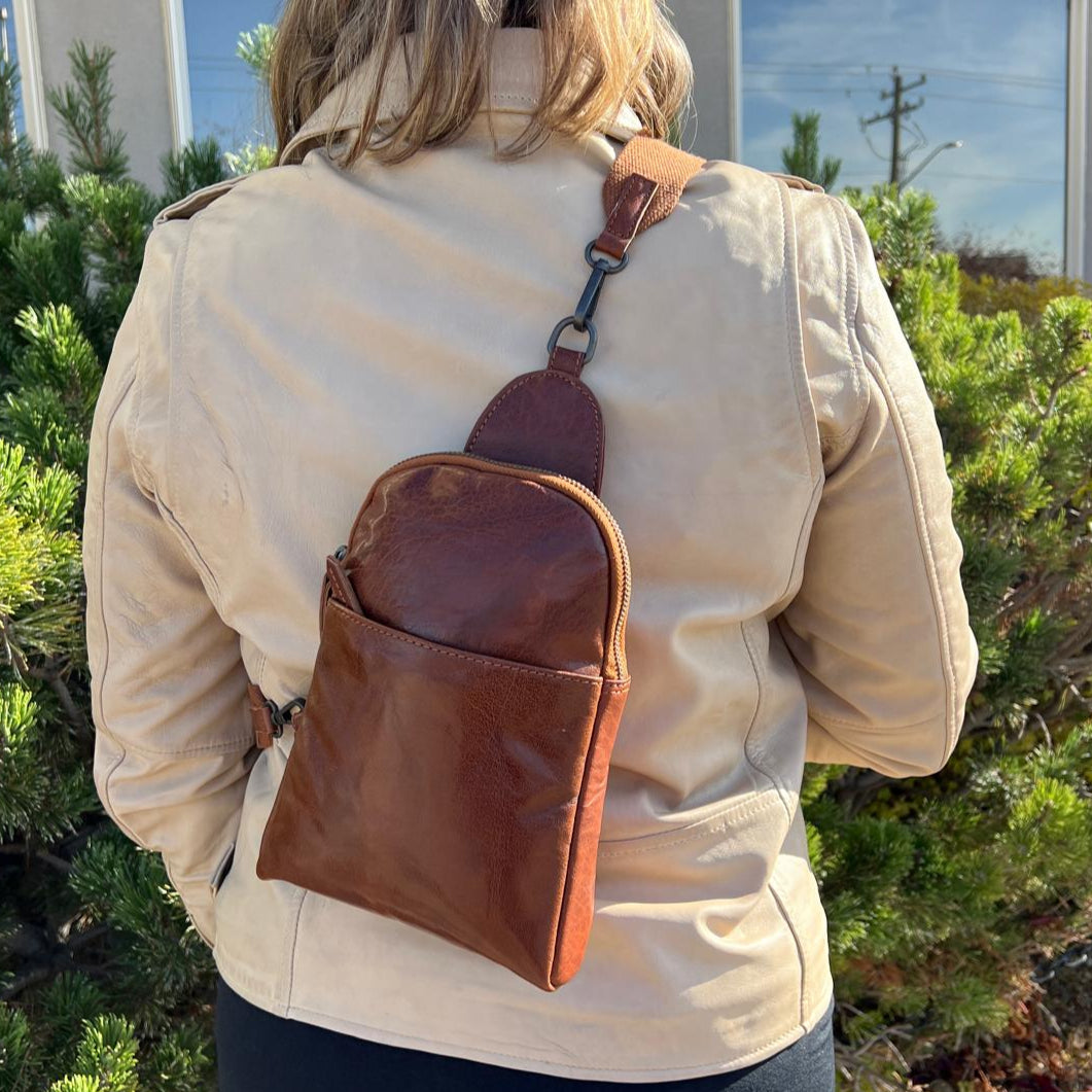 MET Andora Leather Chest Front Bag & Backpack - Velora Luxury Fashion