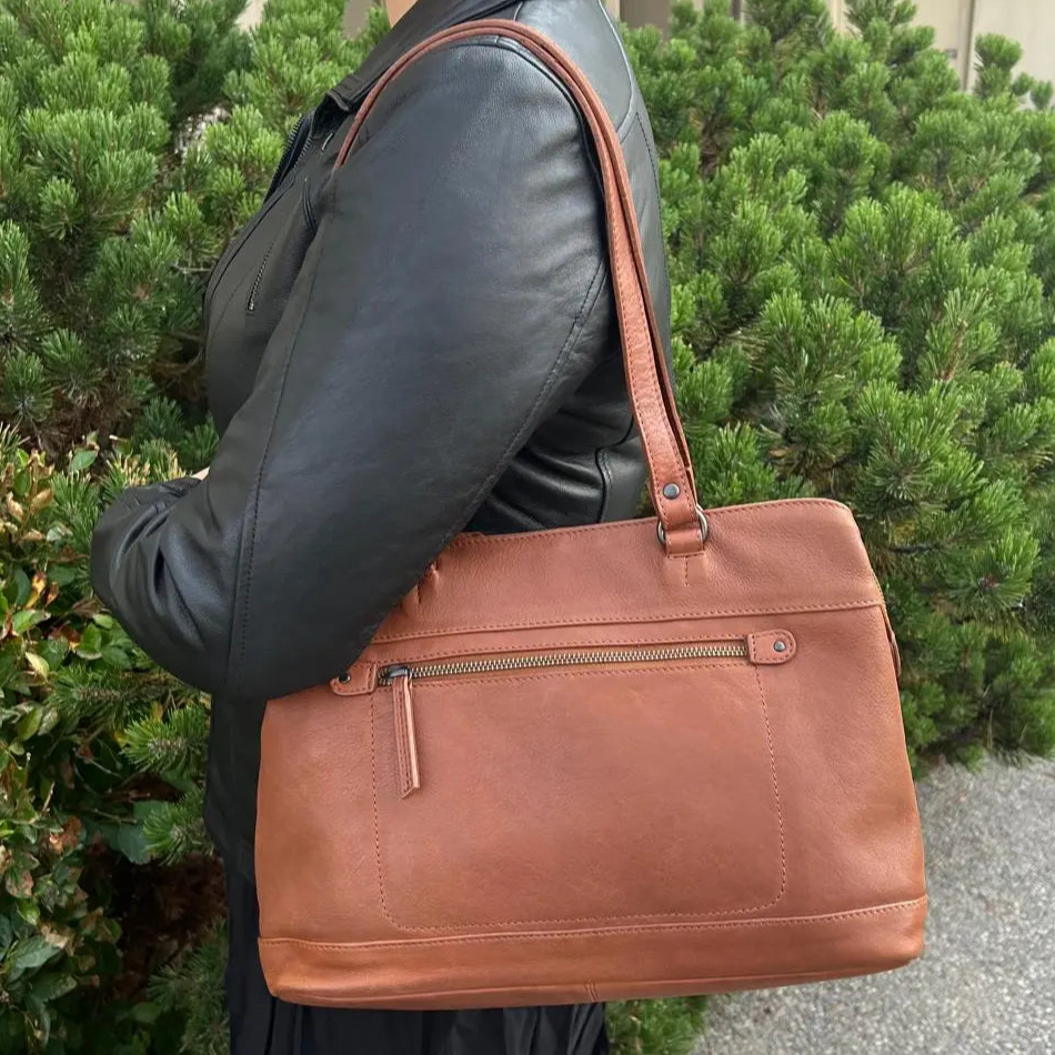 MET Classic Leather Bag with Dual Handles - Velora Luxury Fashion