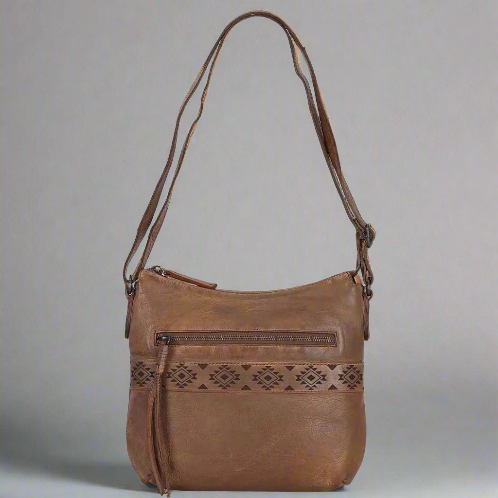 MET Crossbody Bag with Aztec Design - Velora Luxury Fashion