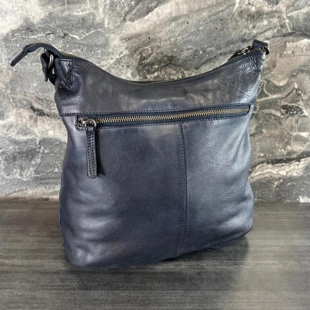 MET Floral Stitch Leather Tote with Adjustable Strap - Velora Luxury Fashion