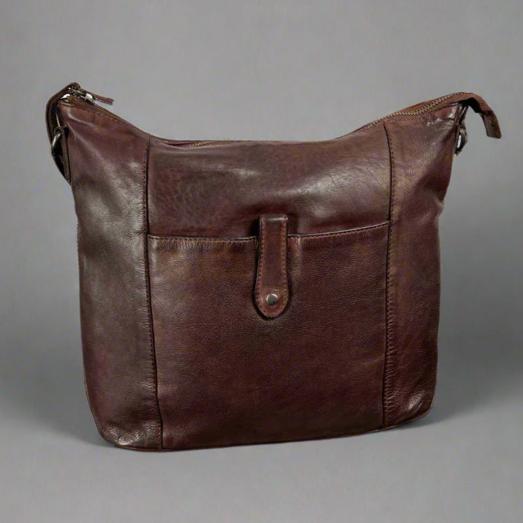MET Front Snap Leather Handbag - Velora Luxury Fashion