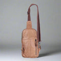 MET Leather Chest Front Bag & Backpack with Dual Zipper Pockets - Velora Luxury Fashion