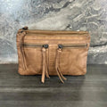 MET Leather Crossbody Bag with Dual Front Zipper Pockets - Velora Luxury Fashion