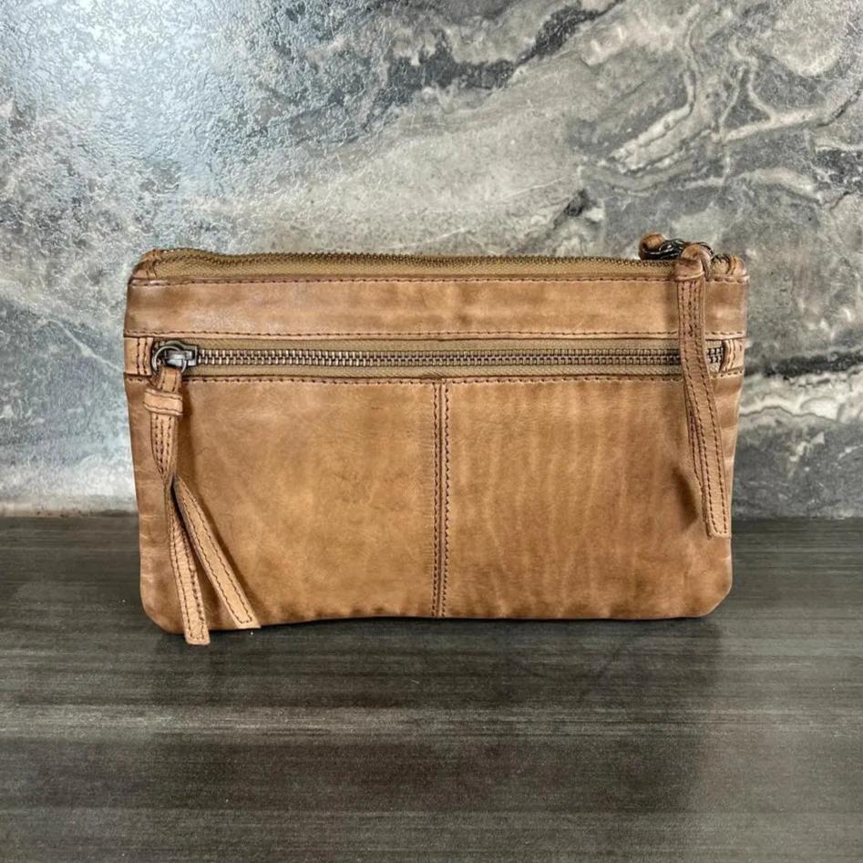 MET Leather Crossbody Bag with Dual Front Zipper Pockets - Velora Luxury Fashion
