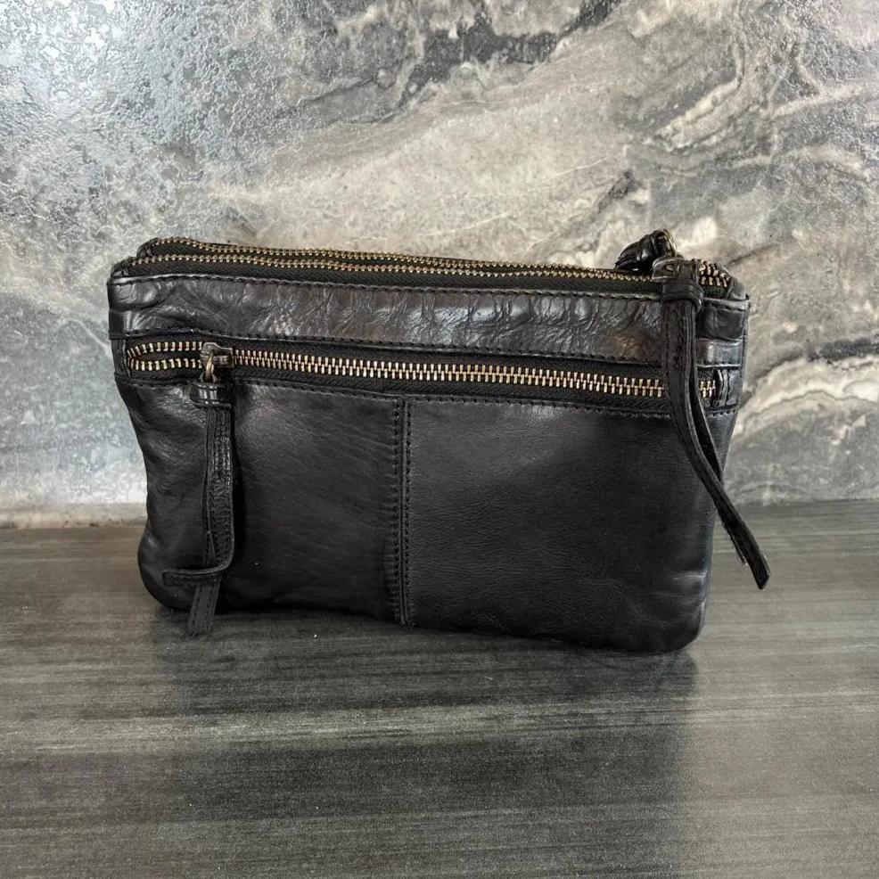 MET Leather Crossbody Bag with Dual Front Zipper Pockets - Velora Luxury Fashion