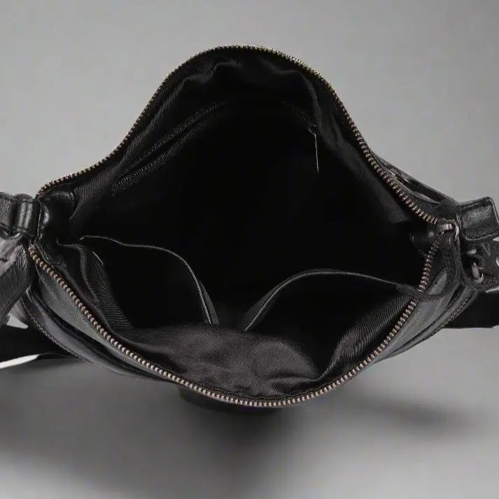MET Leather Crossbody Bag with Dual Zipper Pockets Boutique of Leathers/Open Road