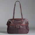 MET Leather Handbag with Dual Handles and Front Zipper Pockets - Velora Luxury Fashion