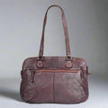 MET Leather Handbag with Dual Handles and Front Zipper Pockets - Velora Luxury Fashion