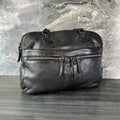 MET Leather Handbag with Dual Handles and Front Zipper Pockets - Velora Luxury Fashion