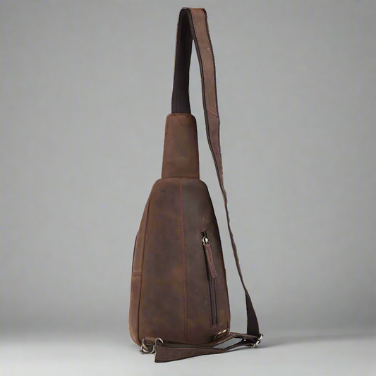 MET Off The Shoulder Leather Chest Bag Backpack - Velora Luxury Fashion