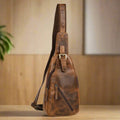 MET Off The Shoulder Leather Chest Bag Backpack - Velora Luxury Fashion