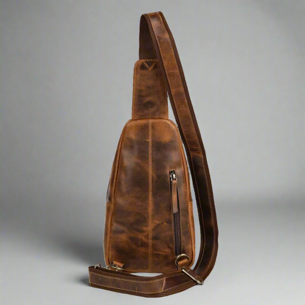 MET Off The Shoulder Leather Chest Bag Backpack - Velora Luxury Fashion