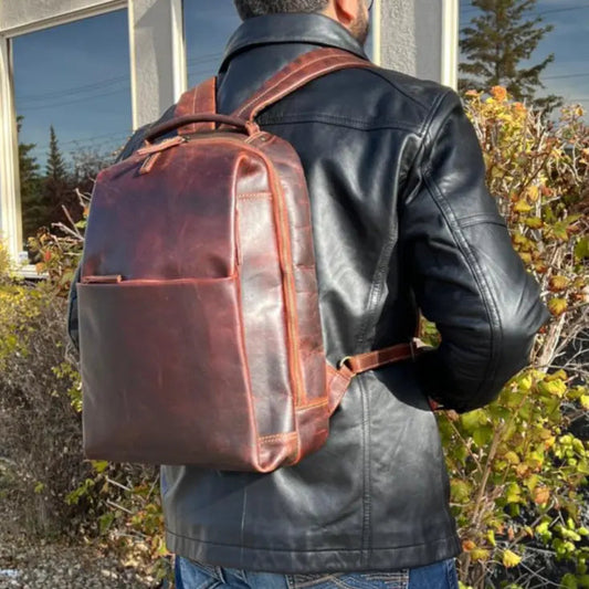 MET Two Adjustable Strap Leather Sundaland Backpack Boutique of Leathers/Open Road