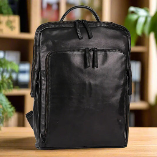MET Two Strap Adjustable Leather Backpack - Velora Luxury Fashion