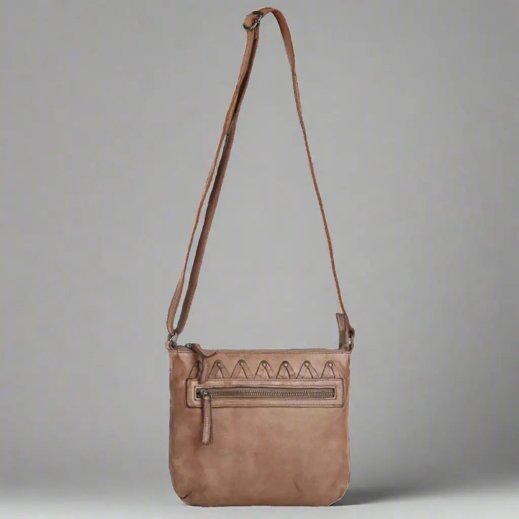 MET V Stitch Crossbody Leather Bag - Velora Luxury Fashion
