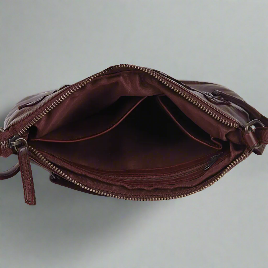 MET V Stitch Crossbody Leather Bag - Velora Luxury Fashion