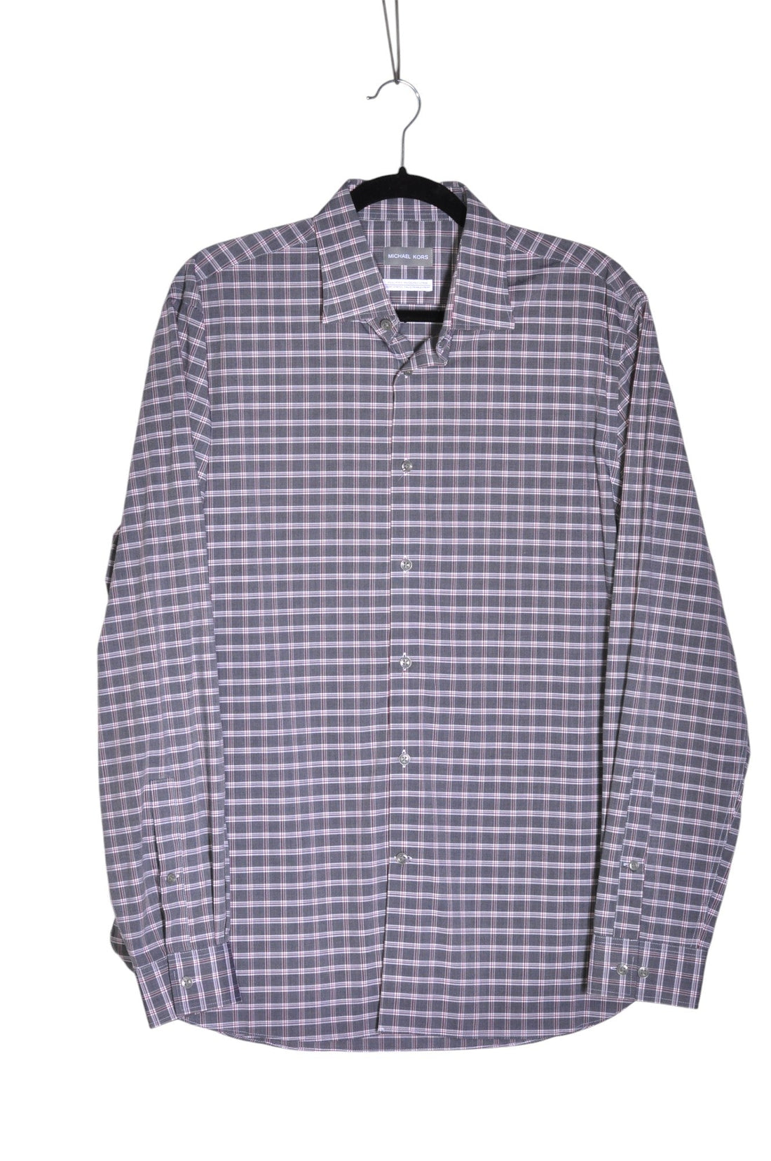 MICHAEL KORS Men Button Down Tops Regular fit in Gray - L - Velora Luxury Fashion