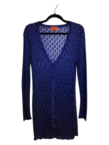MISSONI Regular fit Button-down Top in Blue - S - Velora Luxury Fashion