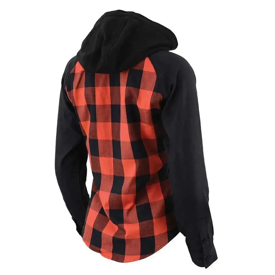 Milwaukee Leather Women's Armoured Plaid Hooded Shirt Boutique of Leathers/Open Road