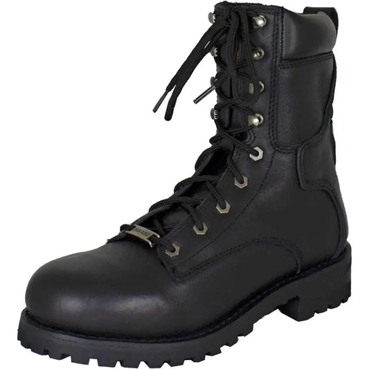 Open Road Men's 8" Quilted Motorcycle Boots Boutique of Leathers/Open Road