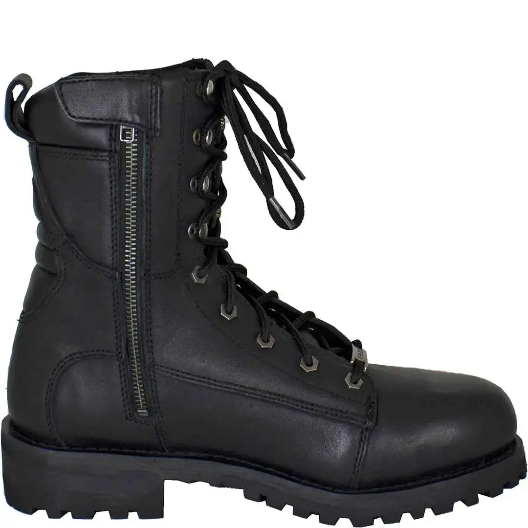 Open Road Men's 8" Quilted Motorcycle Boots Boutique of Leathers/Open Road